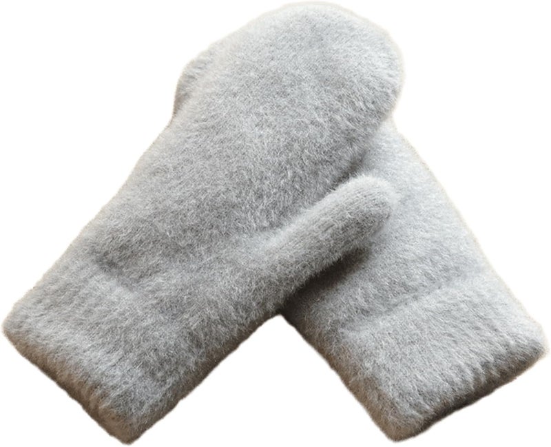 IZUS Women Winter Warm Cold-Weather-Mittens Acrylic-Wool Thick-Knitted-Crochet-Gloves Spring S/M - Image 1